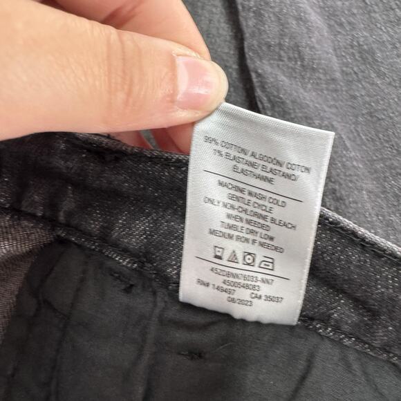 Joes Jeans Skirt Womens 28 Washed Black Denim High-Rise Nerine Raw Hem Slit - Picture 9 of 12